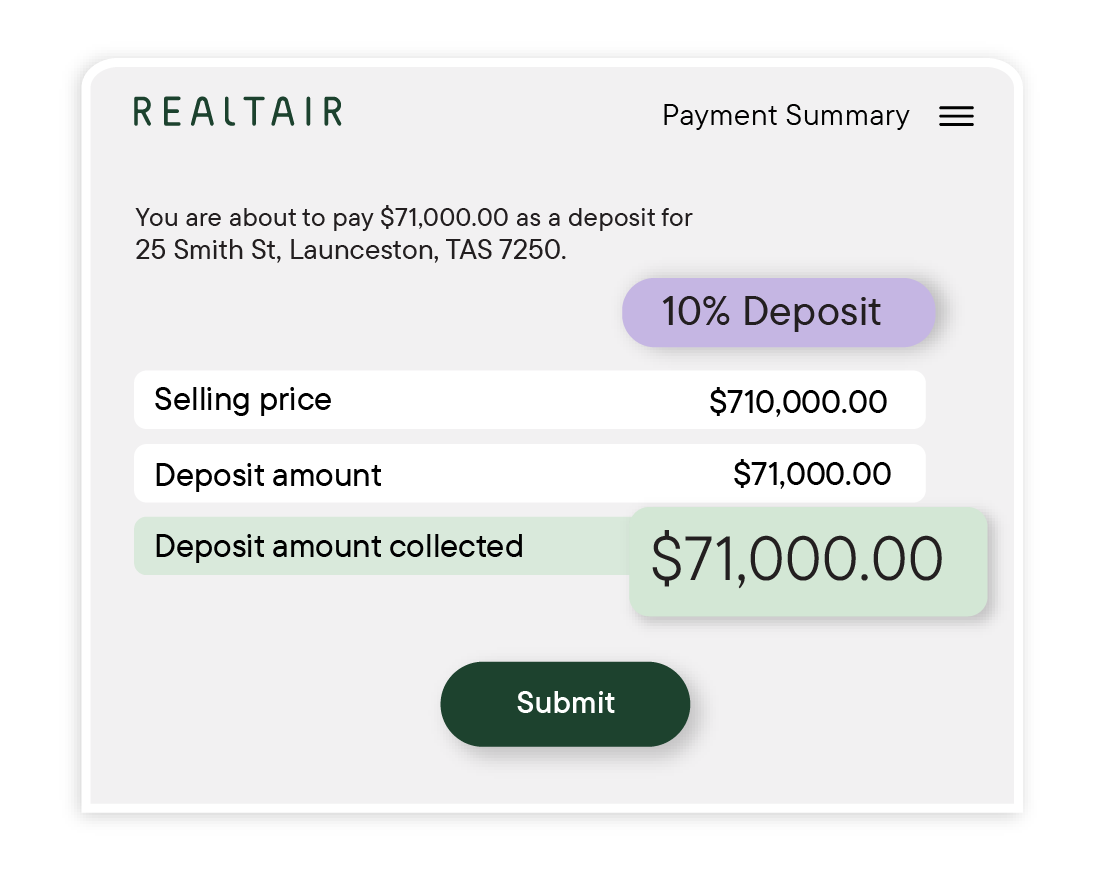 Realtair Sell_Payment summary