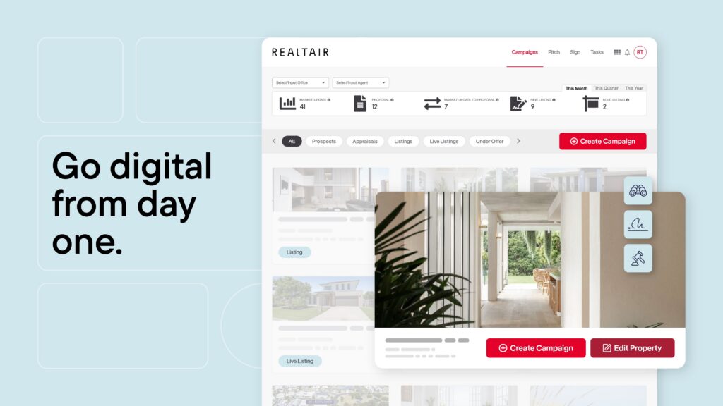 From the first proposal to the final sale, Realtair helps real estate agents run the entire sales process in one place. Save 11 hours per listing by replacing multiple tools with one simple platform.